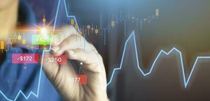 Leuchter Handel Diagramm finanziell Geschäft Lager Markt Hintergrund foto