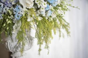 weißer Hochzeitsblumenhintergrund foto