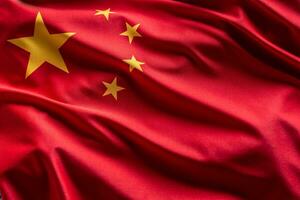 winken Flagge von China. National Symbol von Land und Zustand foto