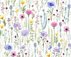 Aquarell Blume Muster isoliert foto