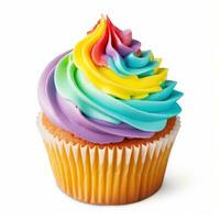 bunt Cupcake isoliert foto