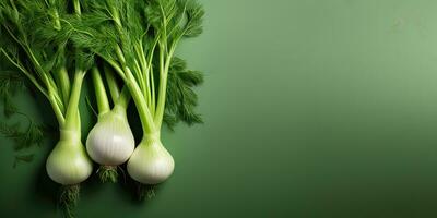 Fenchel Birne mit Kopieren Raum - - ai generativ foto