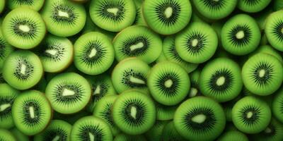 Kiwi Obst Hintergrund. schließen oben von frisch Kiwi Obst - - ai generativ foto