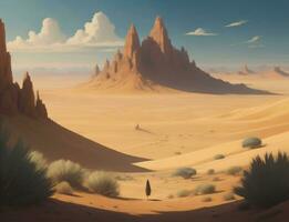 Wüste Landschaft, generativ ai foto