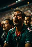 traurig Mexikaner Fußball Fans foto