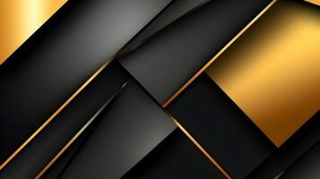 schwarz und Gold abstrakt Hintergrund. geometrisch gestalten abstrakt Hintergrund schwarz und Gold mit Licht Betrachtung sieht aus elegant. foto