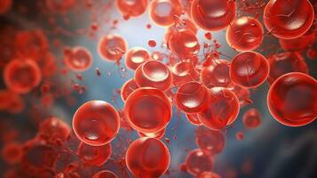 rot Blut Zellen Innerhalb ein Arterie, Vene. foto