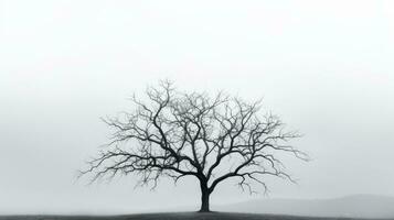 Silhouette von nackt Baum gegen wolkig Himmel foto