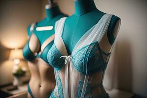 sinnlich Dessous auf ein Mannequin. ai generativ foto