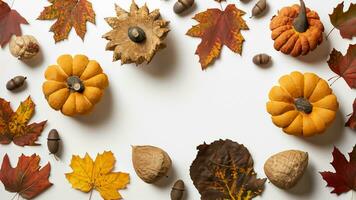 Herbst eben legen Hintergrund auf Weiß foto