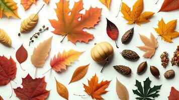 Herbst eben legen Hintergrund auf Weiß foto