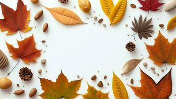 Herbst eben legen Hintergrund auf Weiß foto