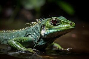 Chinesisch Wasser Drachen generativ ai foto