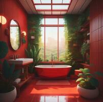 Badezimmer Innere Design, generativ ai foto