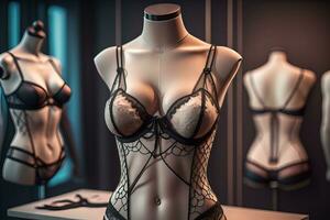 sinnlich Dessous auf ein Mannequin. ai generativ foto