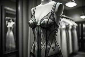 sinnlich Dessous auf ein Mannequin. ai generativ foto