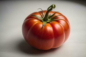 frisch Tomate auf ein hölzern Hintergrund. ai generativ foto