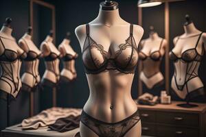 sinnlich Dessous auf ein Mannequin. ai generativ foto