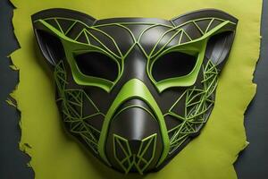 Karneval gras Maske isoliert auf solide Farbe Hintergrund. ai generativ foto