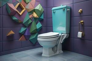 Toilette Schüssel im modern Badezimmer. ai generativ foto