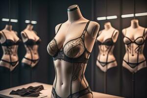 sinnlich Dessous auf ein Mannequin. ai generativ foto