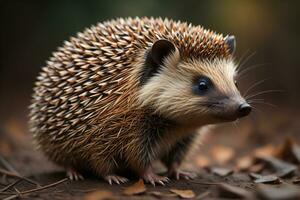 Igel, Erinaceus europaeus. ai generativ foto