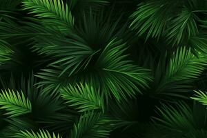 Palme Blätter Grün tropisch Muster Blätter nahtlos Hintergrund foto