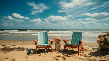 Hintergrund Aussicht von das Strand und Meer foto