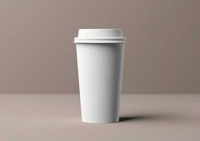 Kaffee Papier Tasse Attrappe, Lehrmodell, Simulation leer Kaffee Papier Becher spotten oben Startseite foto