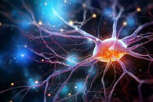 neural Netzwerk. Hintergrund von das Mensch nervös System. ai generativ foto