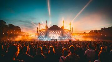 Musical Veranstaltung Festival öffnen Luft generativ ai foto