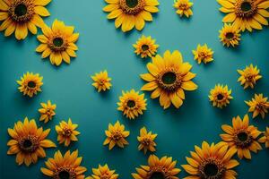 Sonnenblumen im ein Vase. ai generativ foto