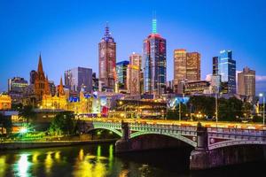 Skyline von Melbourne in Victoria, Australien? foto