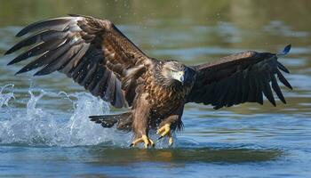 majestätisch Vogel von Beute fliegend frei im das wild draußen generiert durch ai foto