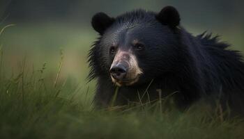 süß Panda Gehen im das Wald, suchen beim Kamera, majestätisch generiert durch ai foto