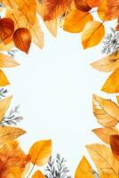 hell horizontal Rand mit fallen Herbst Blätter foto