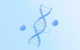 DNA mit Glas Material, 3d Wiedergabe. foto