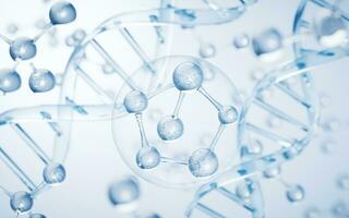 DNA und Biologie Konzept, 3d Wiedergabe. foto