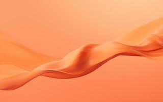 fließend Orange Stoff Hintergrund, 3d Wiedergabe. foto