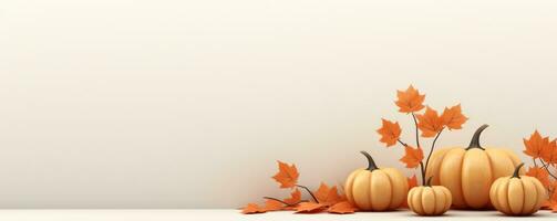 Herbsthintergrund mit Kürbissen foto