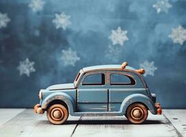 Weihnachten Auto mit Weihnachten Baum foto