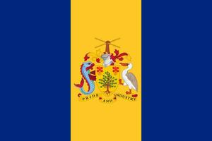 das offiziell Strom Flagge und Mantel von Waffen von Barbados. Zustand Flagge von Barbados. Illustration. foto