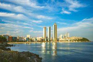 Skyline von Haeundae District in Busan in Südkorea? foto