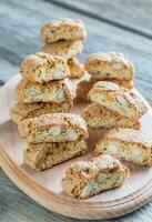 Cantuccini mit Mandeln foto