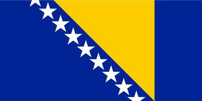 das offiziell Strom Flagge von Bosnien ich Herzegowina. Zustand Flagge von Bosnien ich Herzegowina. Illustration. foto
