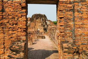 Tempel Backstein Pagode uralt Ruinen von unschätzbarem Wert foto