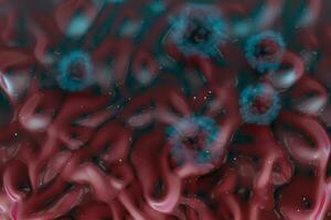 Coronavirus und Infektion, medizinisch Konzept, 3d Wiedergabe. foto