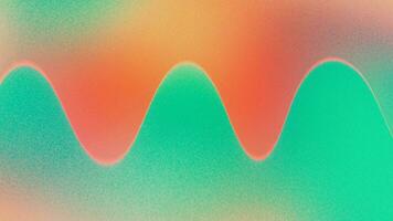 abstrakt bunt Hintergrund. Gradient Hintergrund Lärm Textur bewirken Sommer- Poster Design Orange blaugrün Grün Welle Muster Design. ai generativ. foto