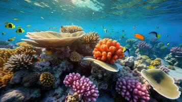 Magie unter Wasser Welt zauberhaft Bild von Wasser- Schönheit im Ultra hoch Qualität foto