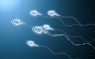 Mensch Sperma Zellen, 3d Wiedergabe. foto